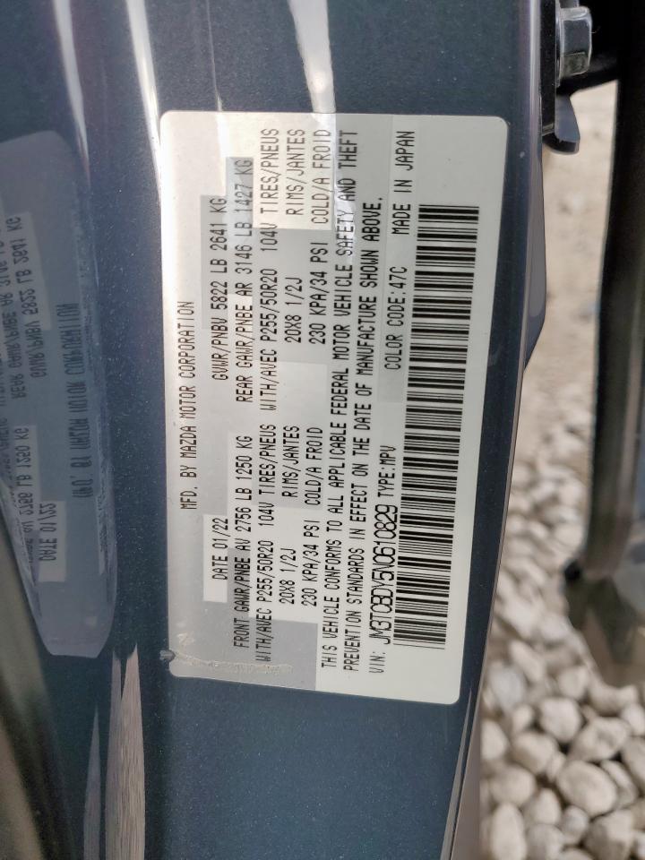 2022 Mazda Cx-9 Grand Touring VIN: JM3TCBDY5N0610829 Lot: 93080425