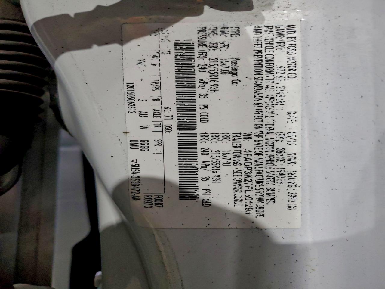 2015 Ford Focus Se VIN: 1FADP3K27FL301293 Lot: 94454445