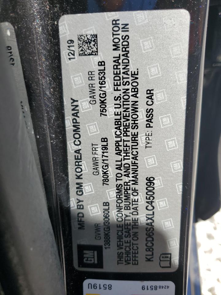 2020 Chevrolet Spark 1Lt VIN: KL8CD6SAXLC450096 Lot: 93514115