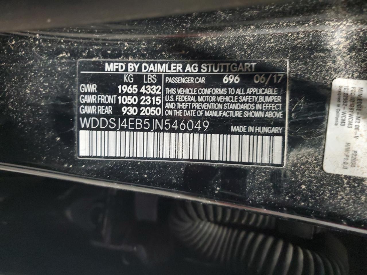 2018 Mercedes-Benz Cla 250 VIN: WDDSJ4EB5JN546049 Lot: 87370605