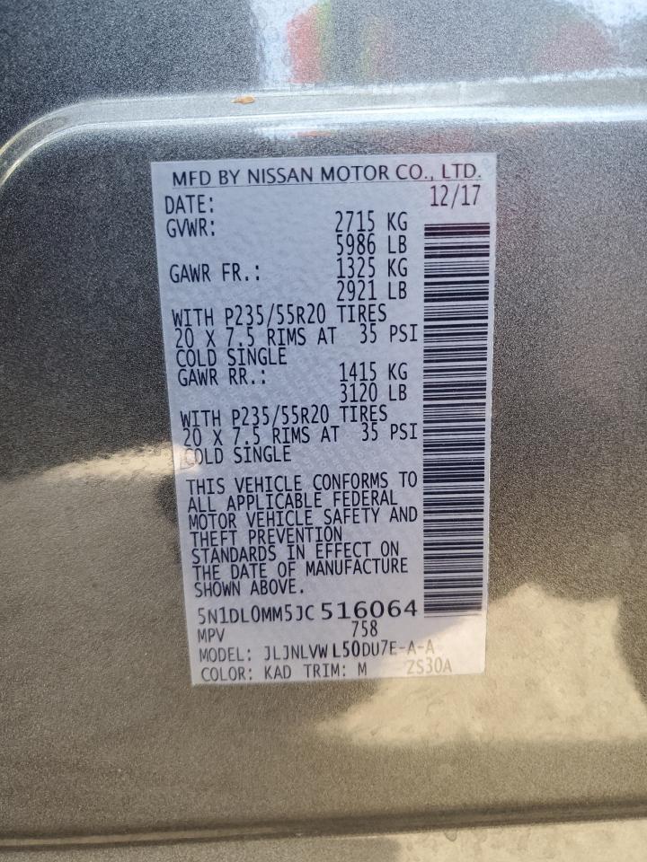 2018 Infiniti Qx60 VIN: 5N1DL0MM5JC516064 Lot: 93414555