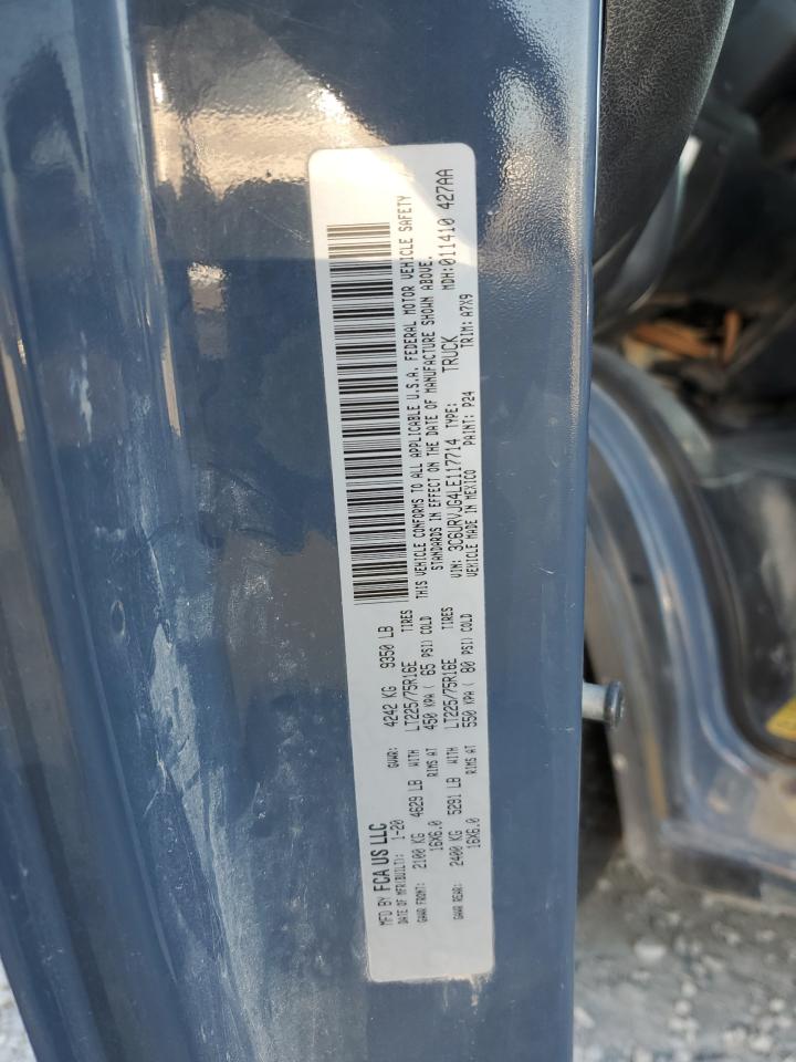 2020 Ram Promaster 3500 Delivery Van VIN: 3C6URVJG4LE117714 Lot: 90881365