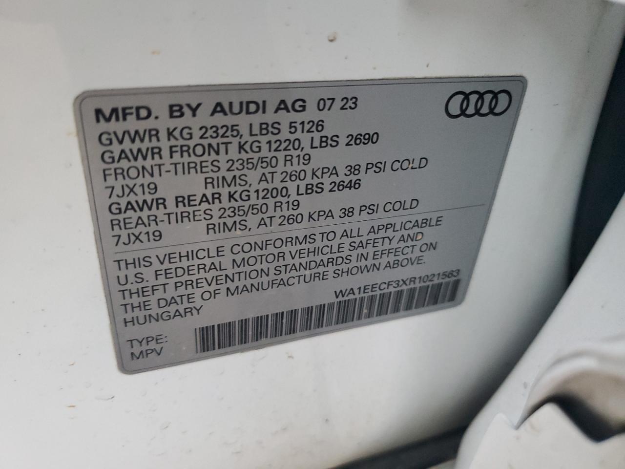 2024 Audi Q3 Premium Plus S Line 45 VIN: WA1EECF3XR1021563 Lot: 92756145