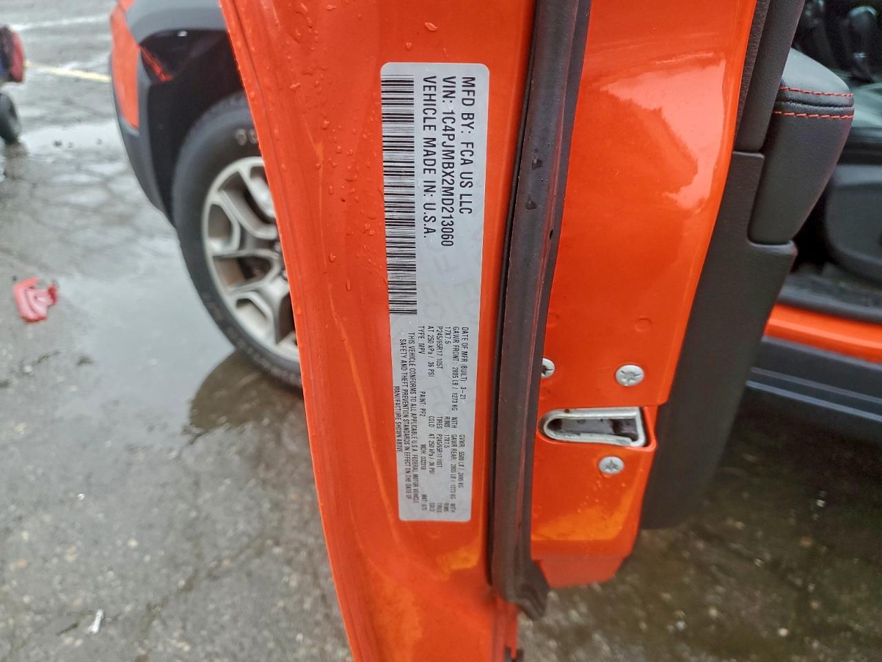 2021 Jeep Cherokee Trailhawk VIN: 1C4PJMBX2MD213060 Lot: 94447675