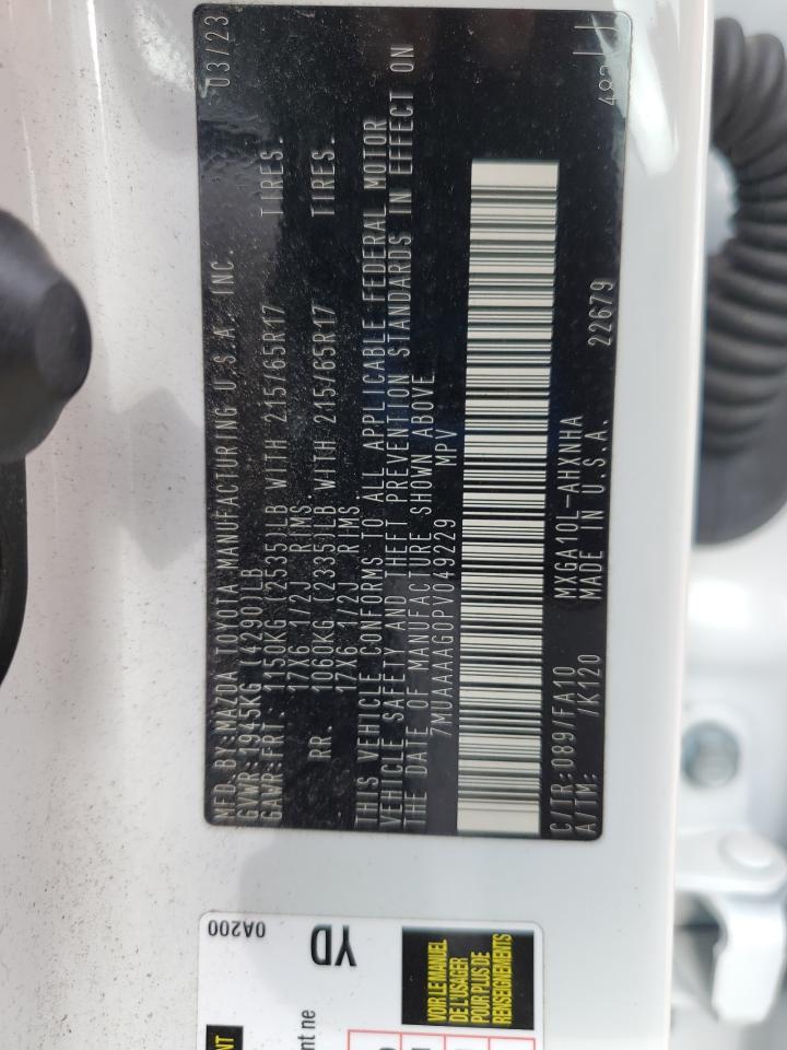 2023 Toyota Corolla Cross L VIN: 7MUAAAAG0PV049229 Lot: 93212155