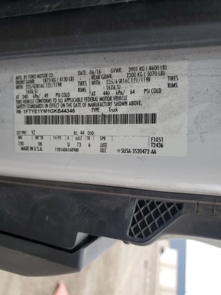 2016 Ford Express Utility / Service Van VIN: 1FTYE1YM1GKB44348 Lot: 91686885