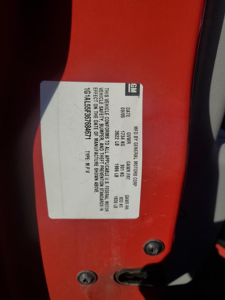 2006 Chevrolet Cobalt Lt VIN: 1G1AL55F367684671 Lot: 92093325