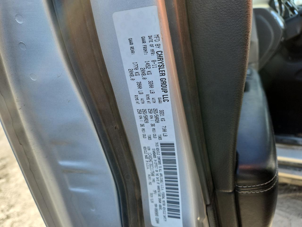 2012 Dodge Durango Citadel VIN: 1C4SDHET3CC117508 Lot: 91944815