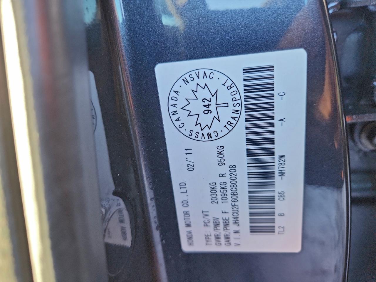 2011 Acura Tsx VIN: JH4CU2F60BC800208 Lot: 94434825