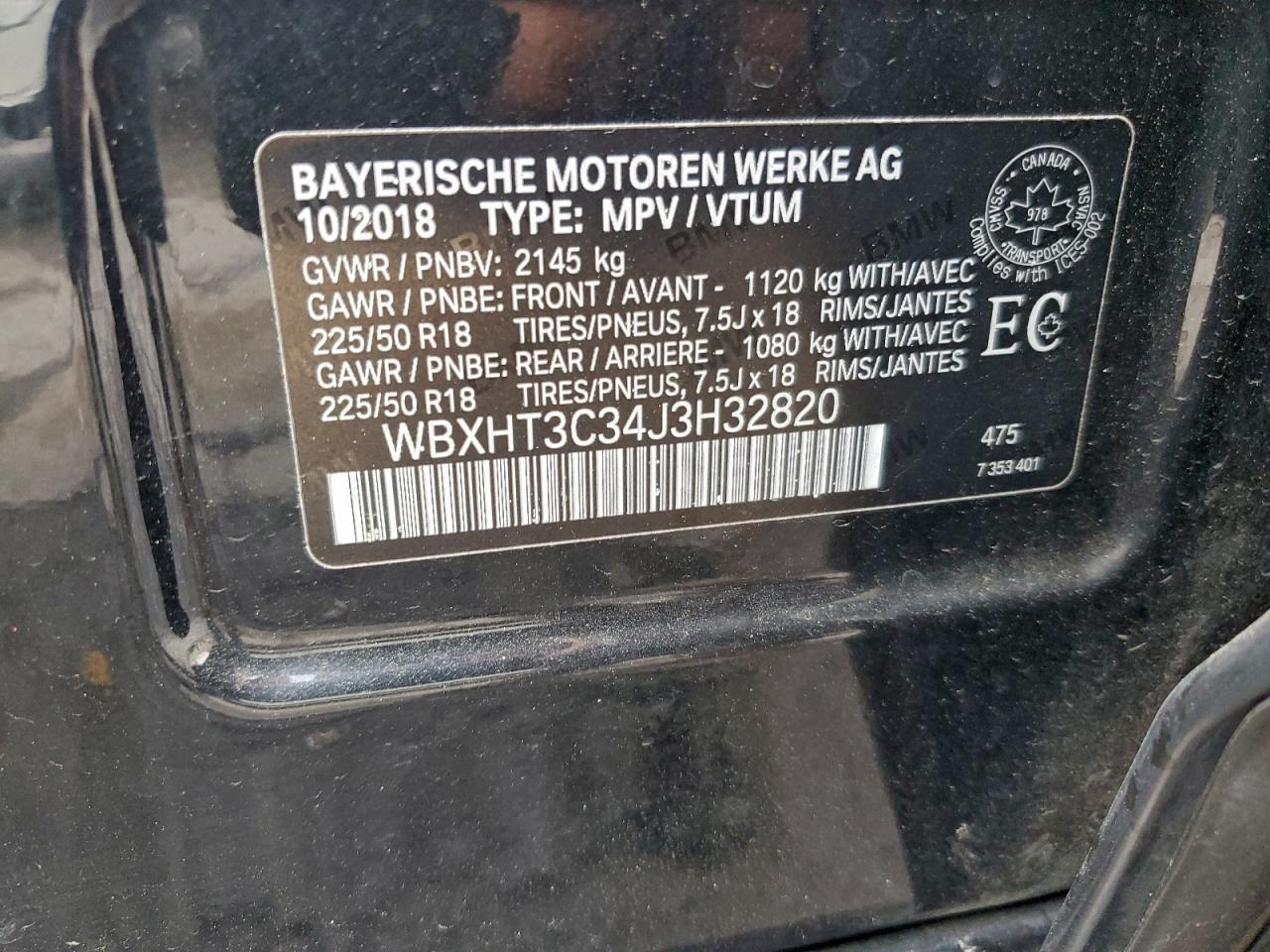 2018 BMW X1 xDrive28I VIN: WBXHT3C34J3H32820 Lot: 94738835