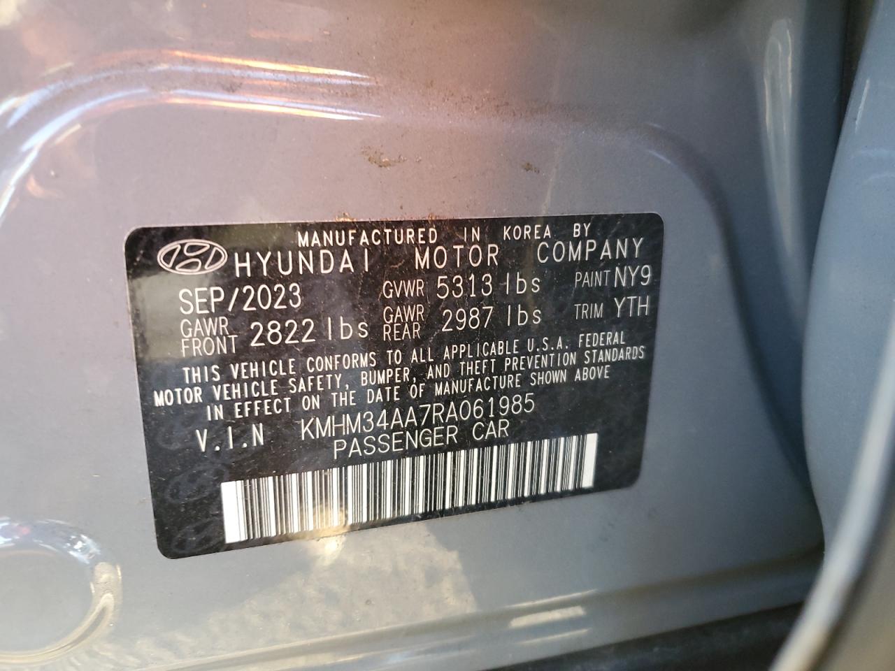 2024 Hyundai Ioniq 6 Sel VIN: KMHM34AA7RA061985 Lot: 91444555