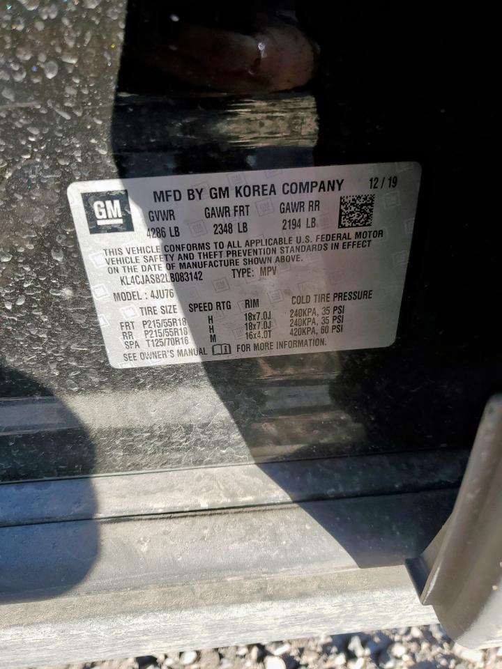 2020 Buick Encore Preferred VIN: KL4CJASB2LB083142 Lot: 92233465