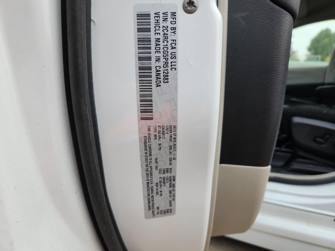 2023 Chrysler Voyager Lx VIN: 2C4RC1CG5PR512883 Lot: 90890765