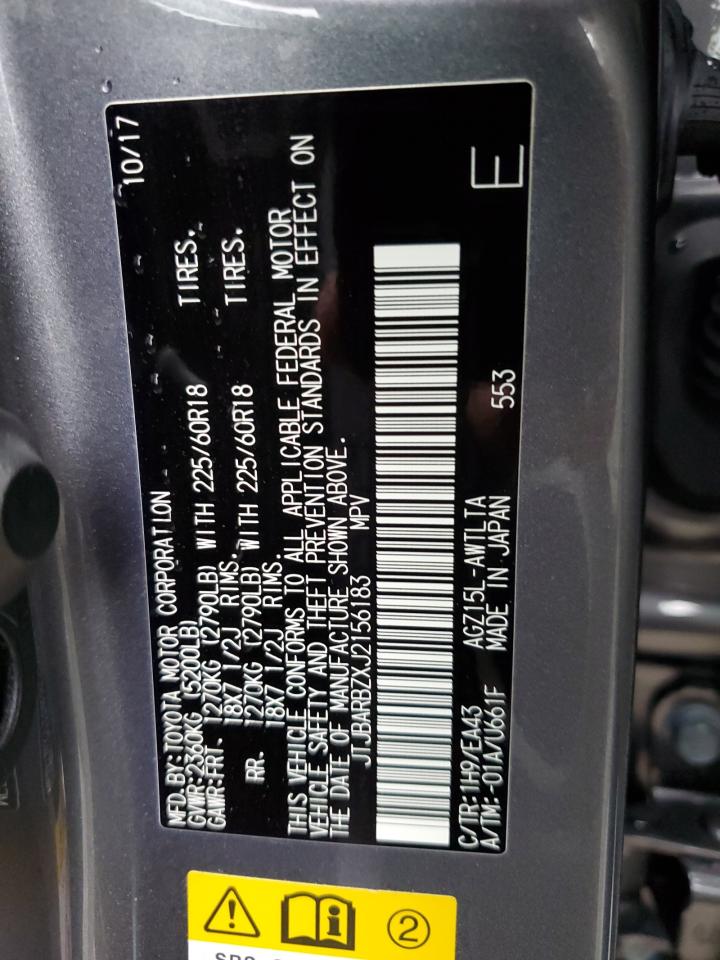 2018 Lexus Nx 300 Base VIN: JTJBARBZXJ2156183 Lot: 92689595