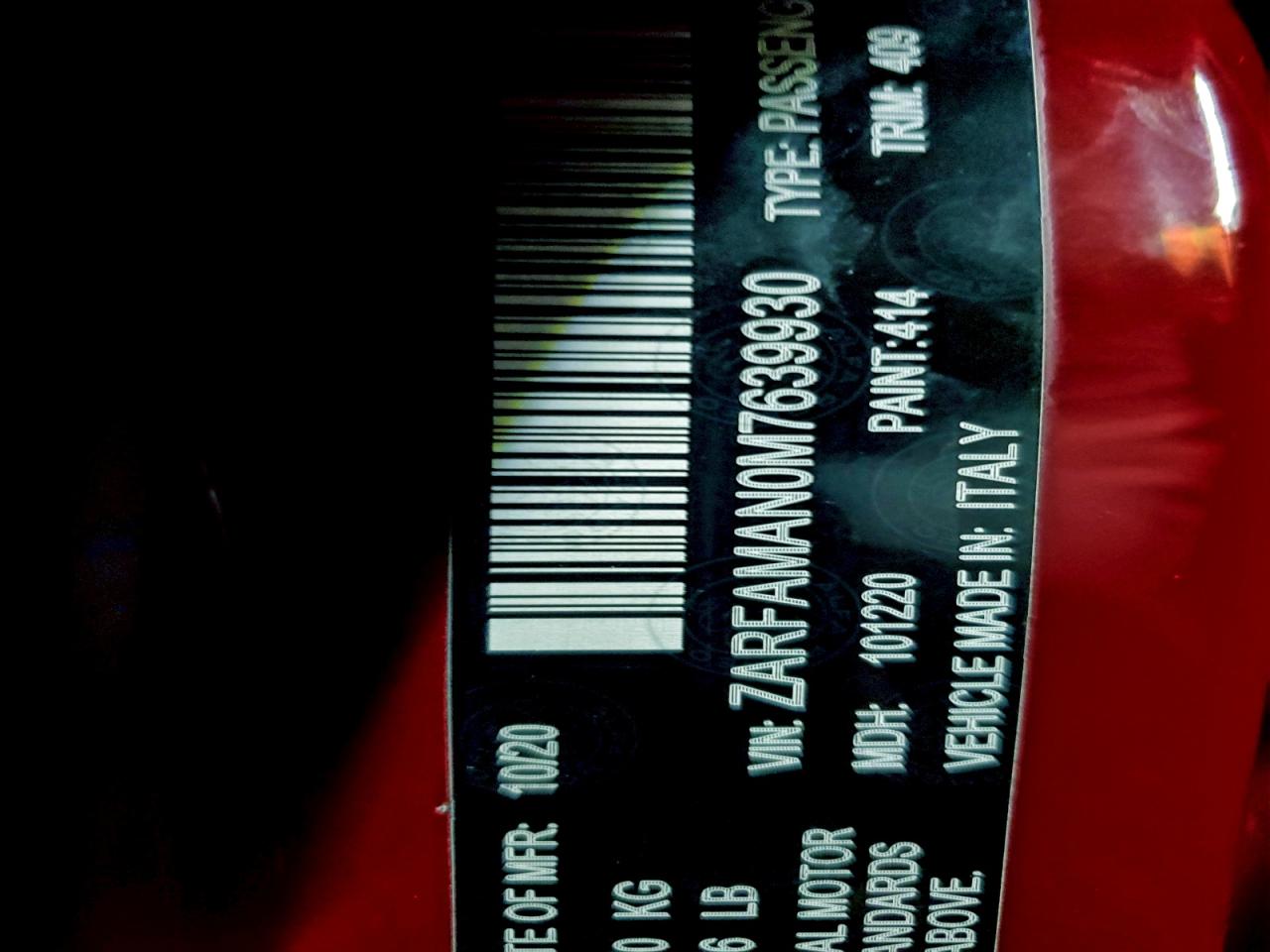 2021 Alfa Romeo Giulia Spo VIN: 639930 Lot: 85440865