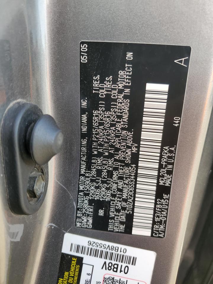 2005 Toyota Sienna Ce VIN: 5TDZA23C65S344054 Lot: 93296785