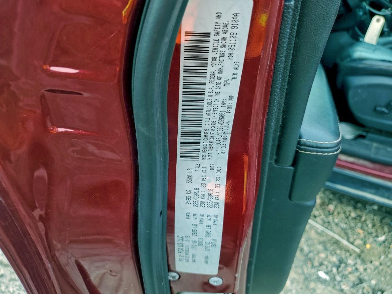 2016 Jeep Cherokee Limited VIN: 1C4PJMDB0GW326001 Lot: 94296755