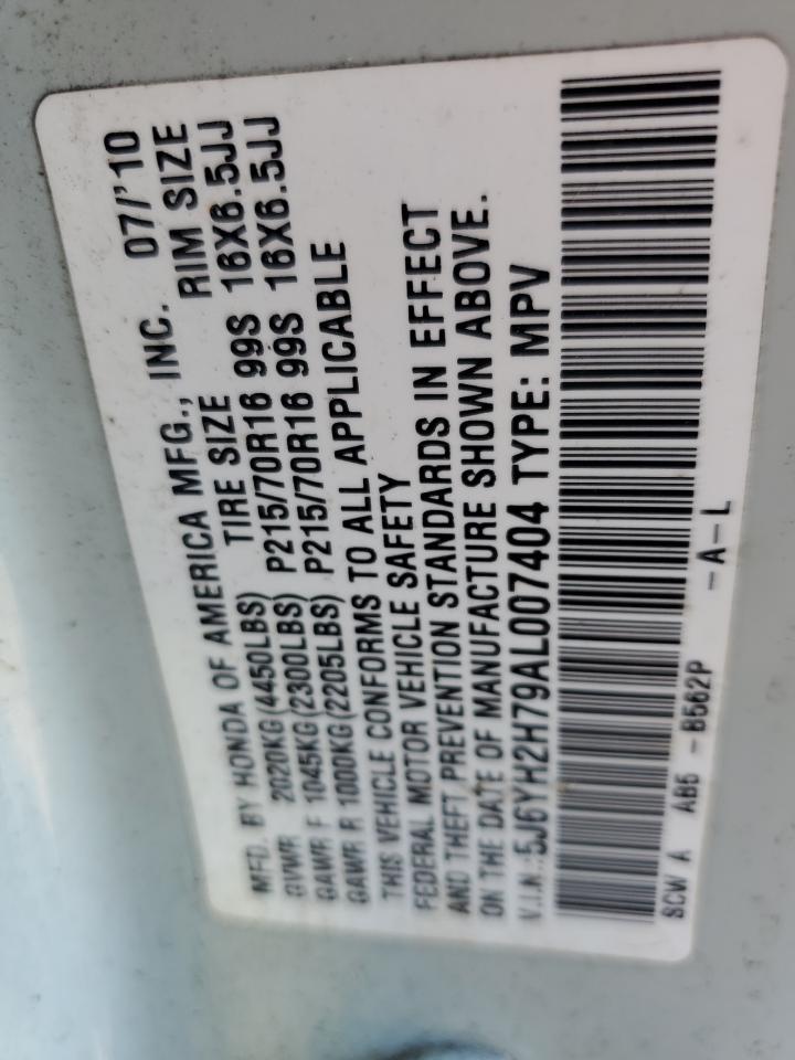 2010 Honda Element Ex VIN: 5J6YH2H79AL007404 Lot: 91352665