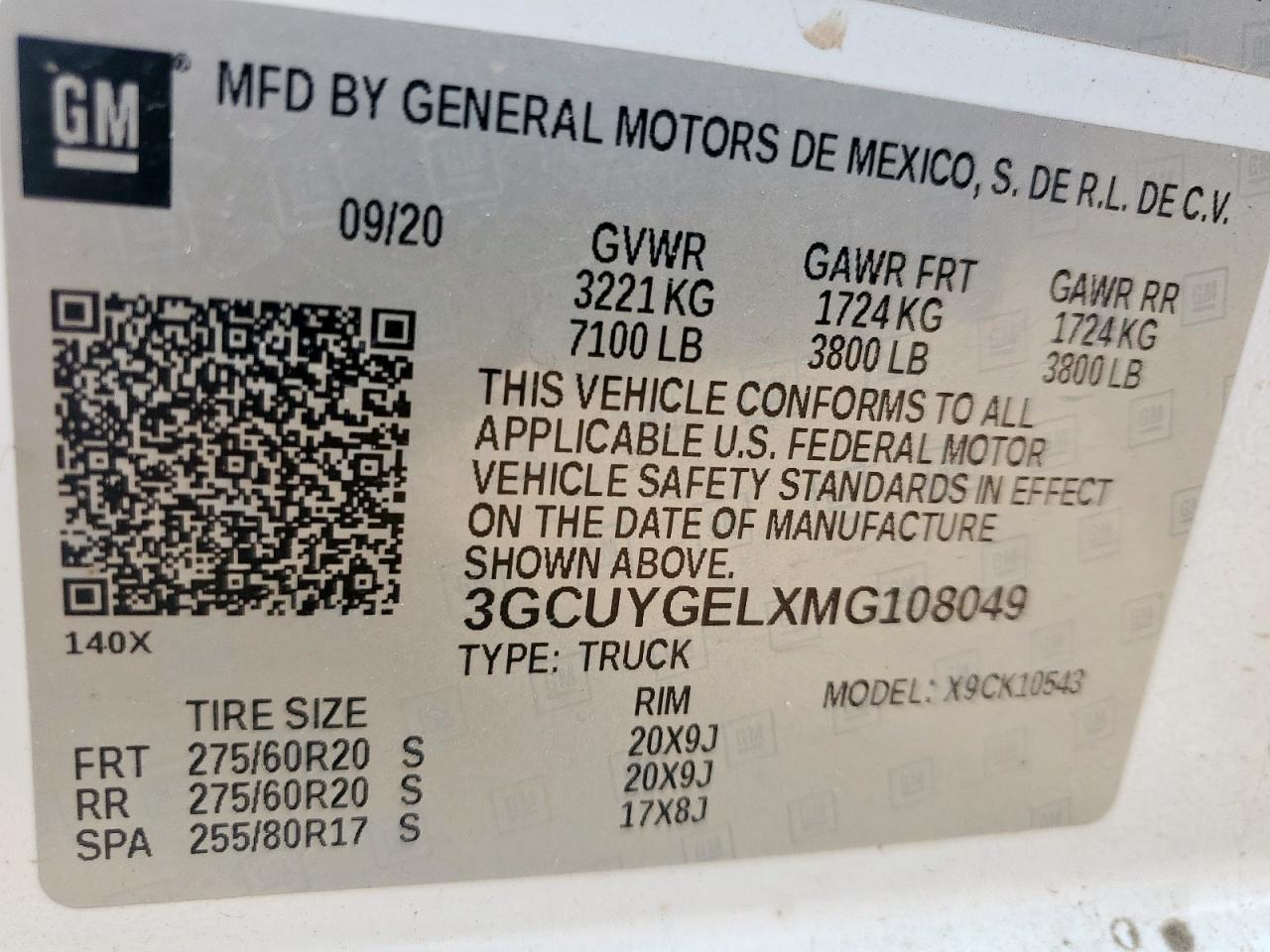 2021 Chevrolet Silverado K1500 Ltz VIN: 3GCUYGELXMG108049 Lot: 93618325