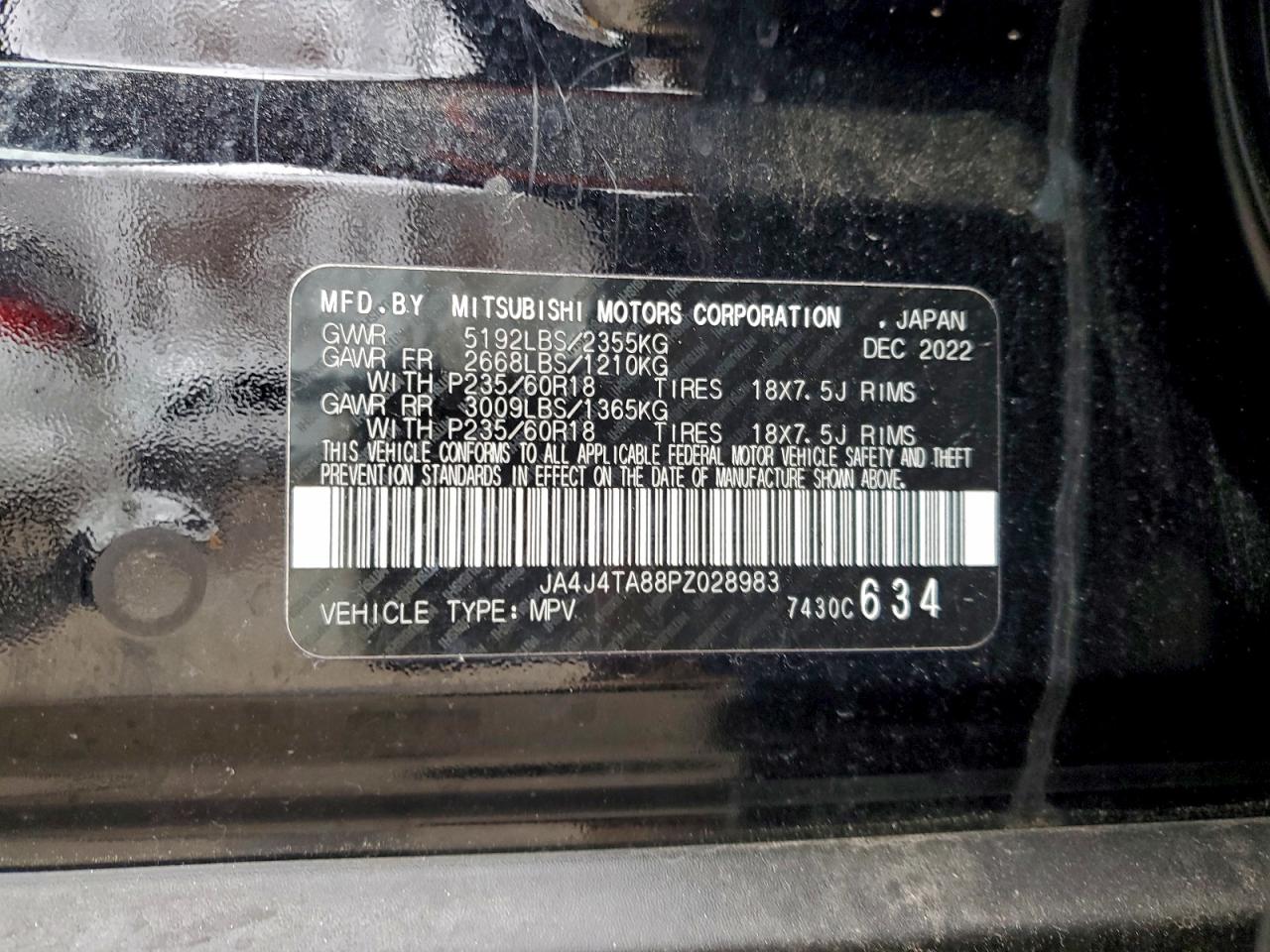 2023 Mitsubishi Outlander Es VIN: JA4J4TA88PZ028983 Lot: 94231145