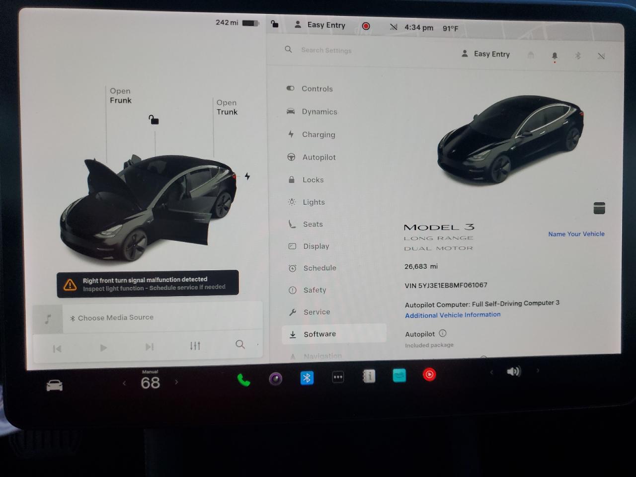 2021 Tesla Model 3 VIN: 5YJ3E1EB8MF061067 Lot: 92323455