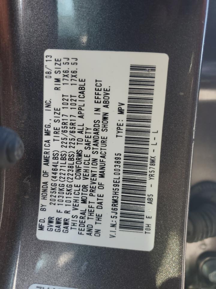 2014 Honda Cr-V Ex VIN: 5J6RM3H59EL003895 Lot: 92752945