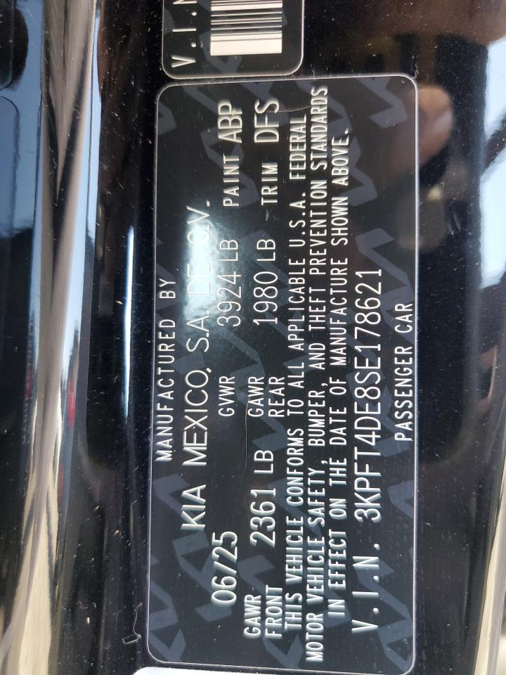 2025 Kia K4 Lx VIN: 3KPFT4DE8SE178621 Lot: 92476505