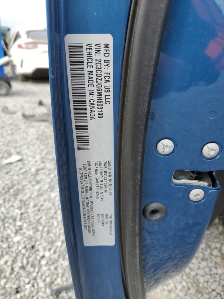 2021 Dodge Challenger Gt VIN: 2C3CDZJG6MH603199 Lot: 92547975