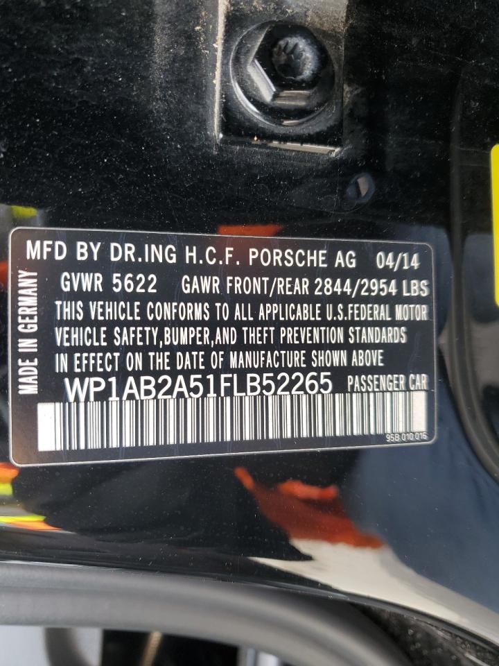 2015 Porsche Macan S VIN: WP1AB2A51FLB52265 Lot: 91037265