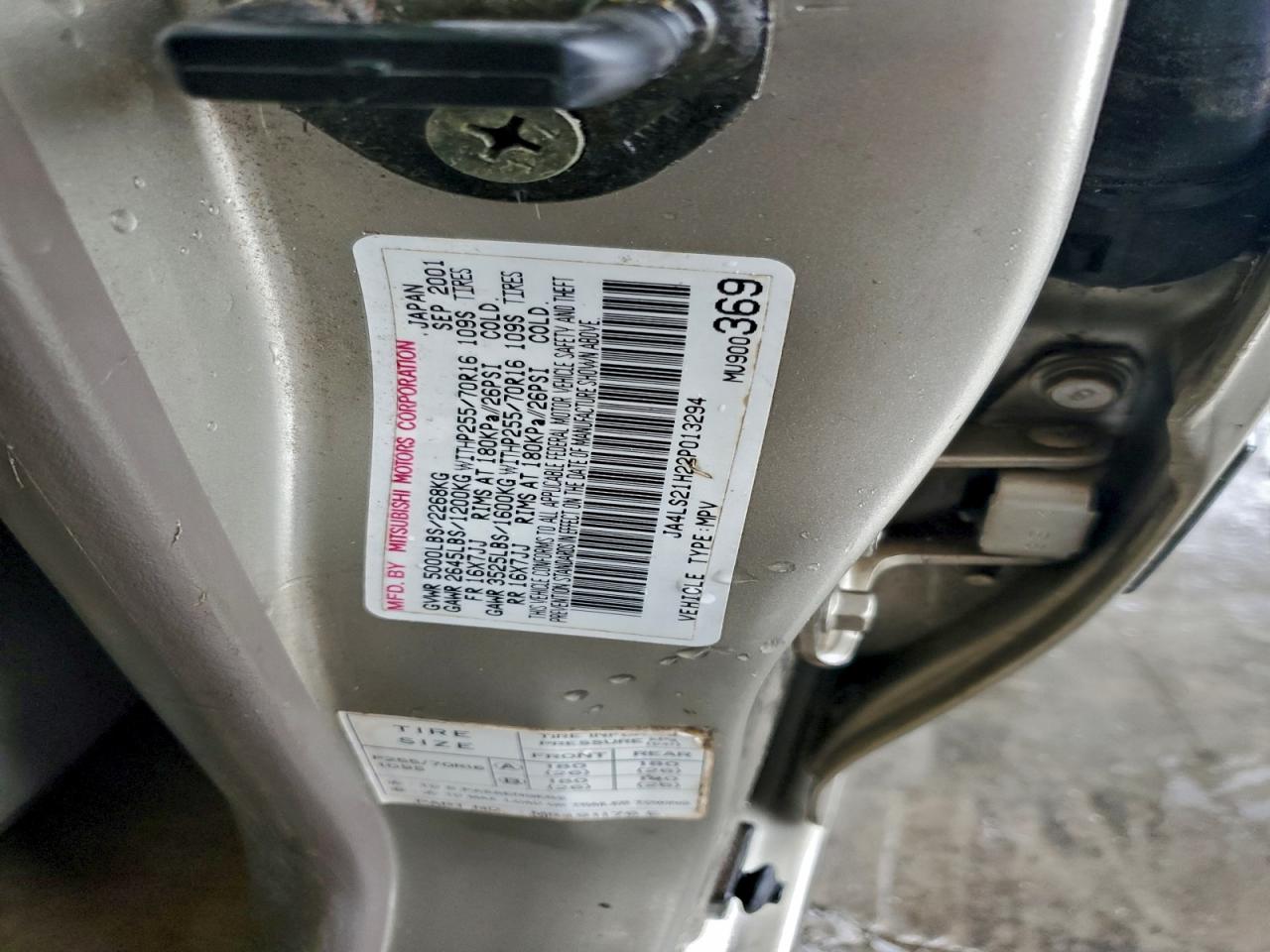 2002 Mitsubishi Montero Sport Es VIN: JA4LS21H22P013294 Lot: 93427325