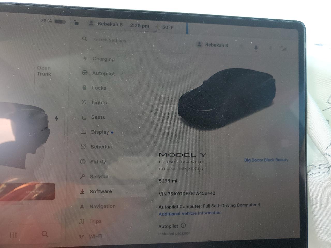 2026 Tesla Model Y VIN: 7SAYGDEE8TA456442 Lot: 91929255