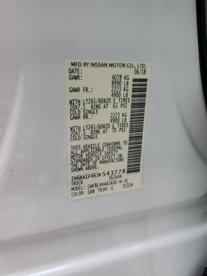 2018 Nissan Titan Xd Sl VIN: 1N6BA1F46JN543778 Lot: 93209405