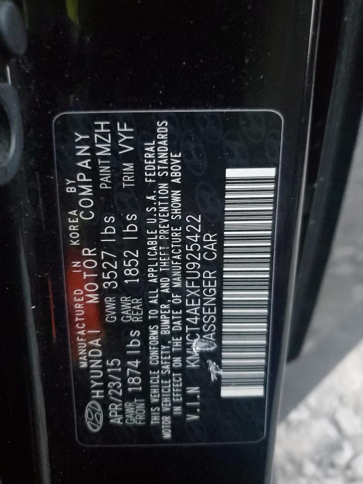 2015 Hyundai Accent Gls VIN: KMHCT4AEXFU925422 Lot: 93127935