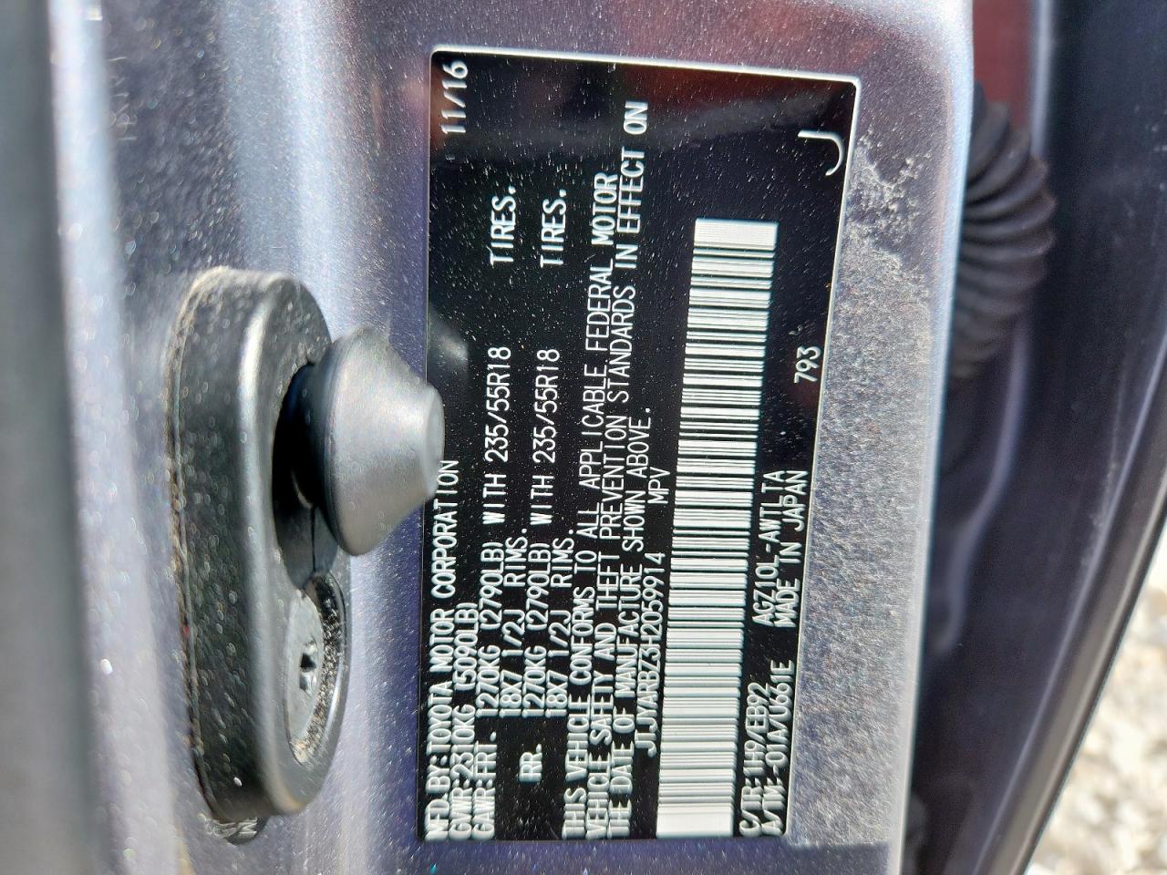 2017 Lexus Nx 200T Base VIN: JTJYARBZ3H2059914 Lot: 91796645