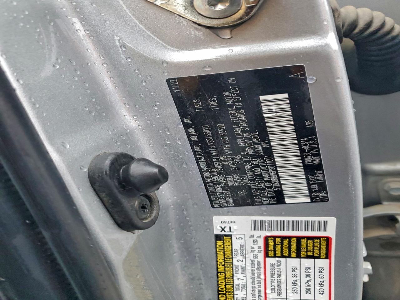 2023 Toyota Highlander L VIN: 5TDKDRBH6PS011001 Lot: 93617025