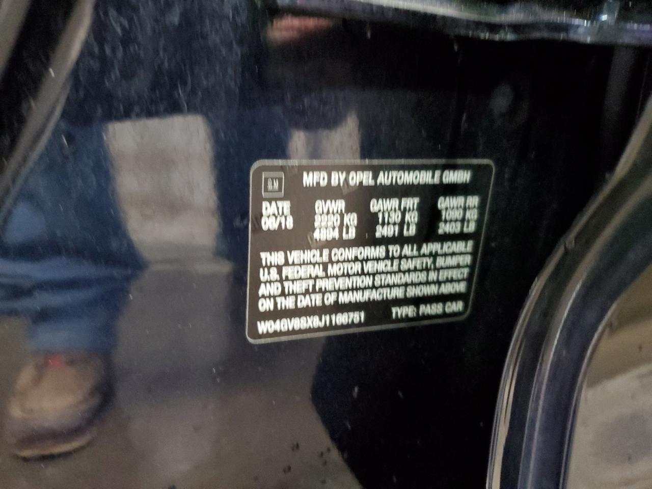 2018 Buick Regal Tourx Essence VIN: W04GV8SX8J1166751 Lot: 92306615