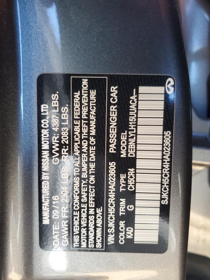 2017 Infiniti Qx30 Base VIN: SJKCH5CR4HA023605 Lot: 91861445