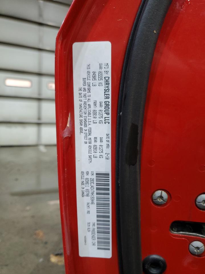 2010 Dodge Challenger Se VIN: 2B3CJ4DV7AH193446 Lot: 89926625