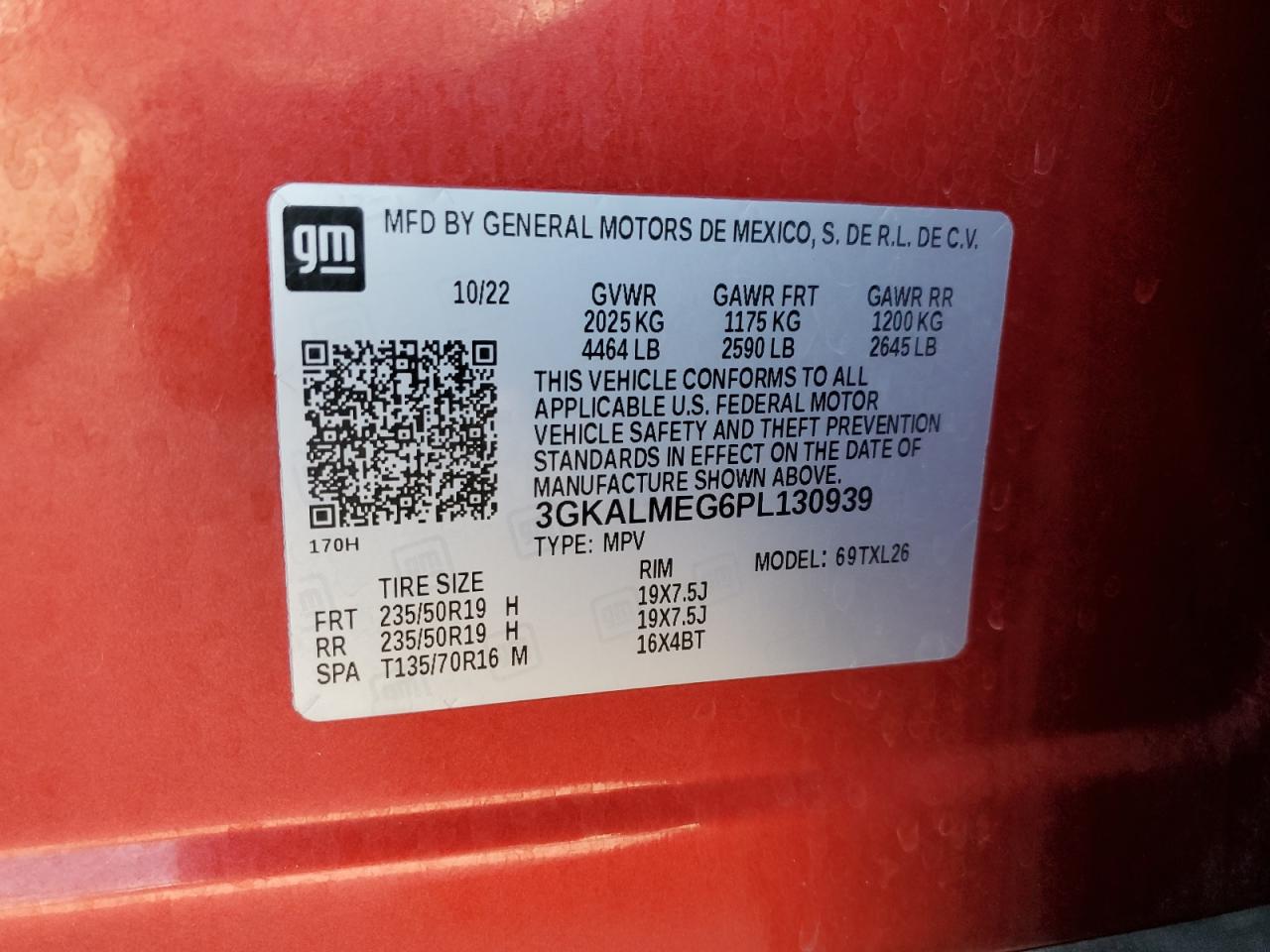 2023 GMC Terrain Sle VIN: 3GKALMEG6PL130939 Lot: 93082865