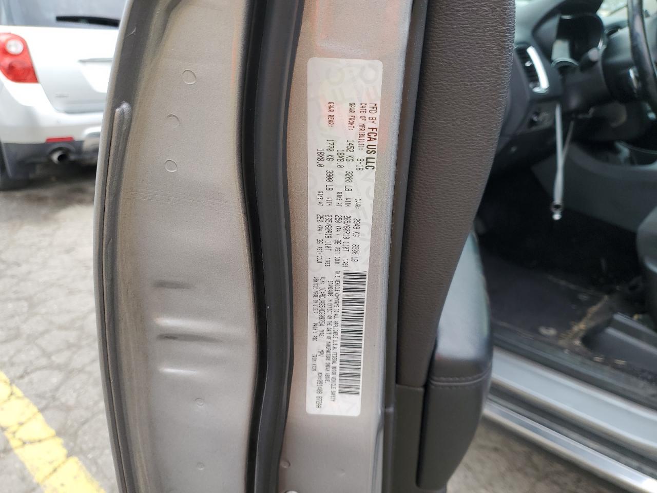 2017 Dodge Durango Sxt VIN: 1C4RDJAG5HC609754 Lot: 91057195