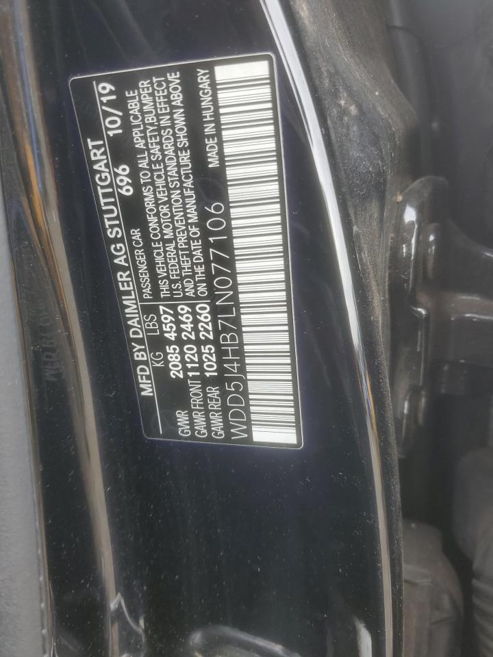 2020 Mercedes-Benz Cla 250 4Matic VIN: WDD5J4HB7LN077106 Lot: 85836505