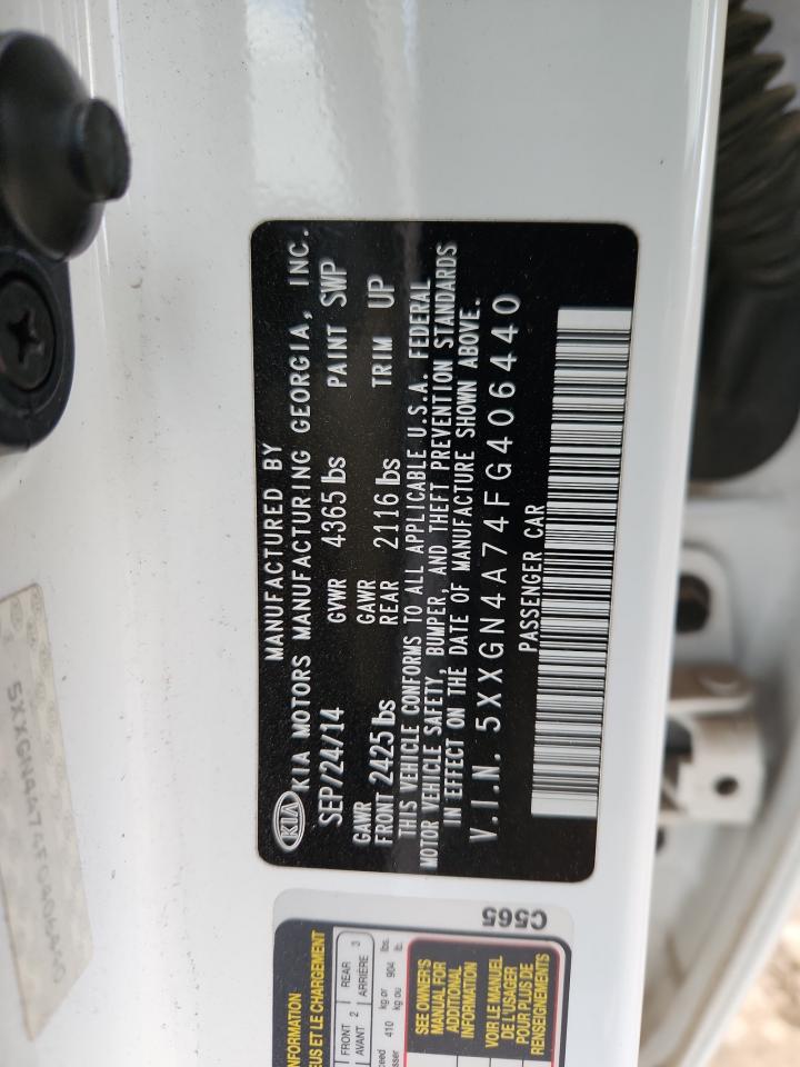 2015 Kia Optima Ex VIN: 5XXGN4A74FG406440 Lot: 93126455