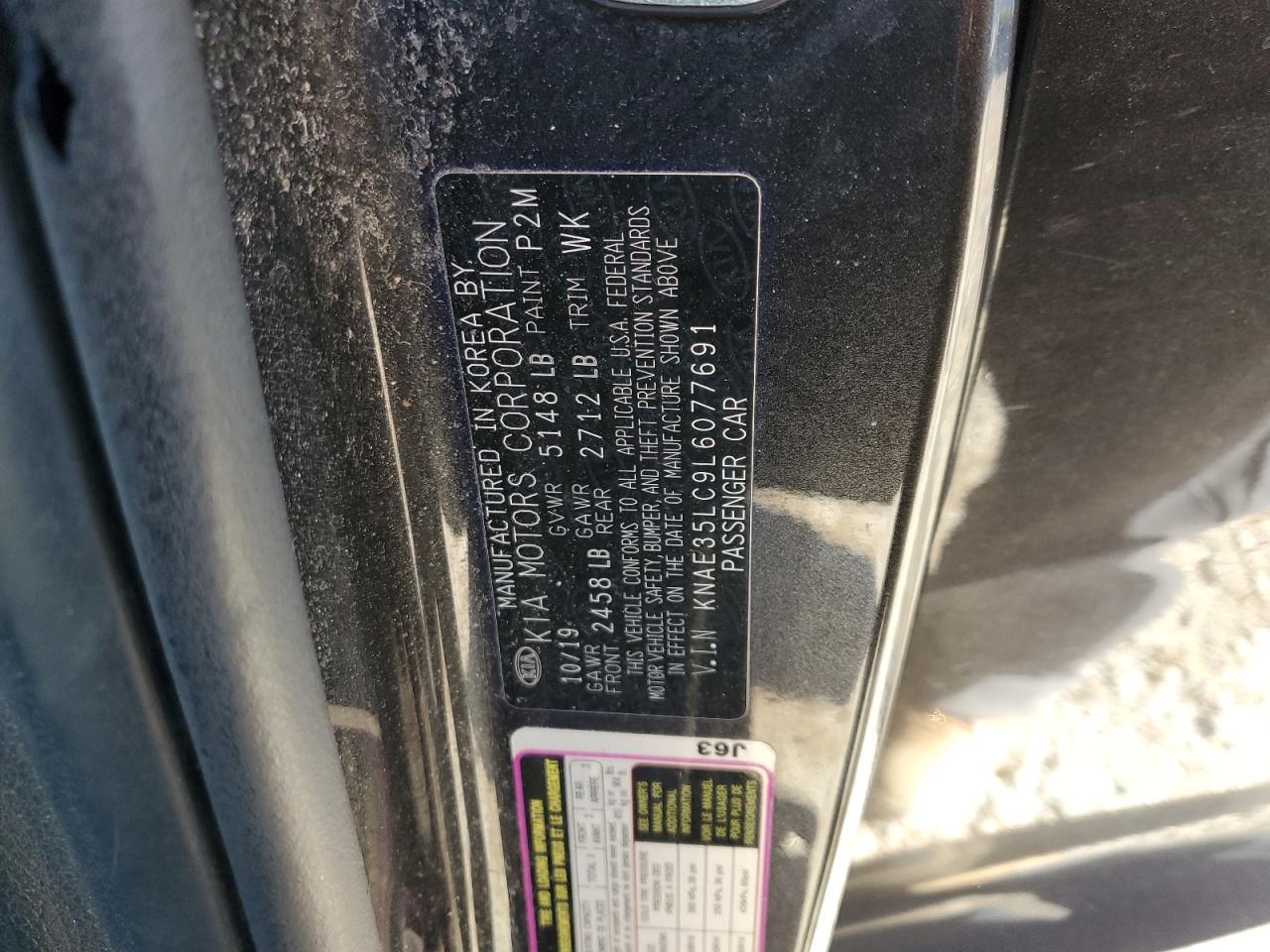 2020 Kia Stinger Gt VIN: KNAE35LC9L6077691 Lot: 91573935