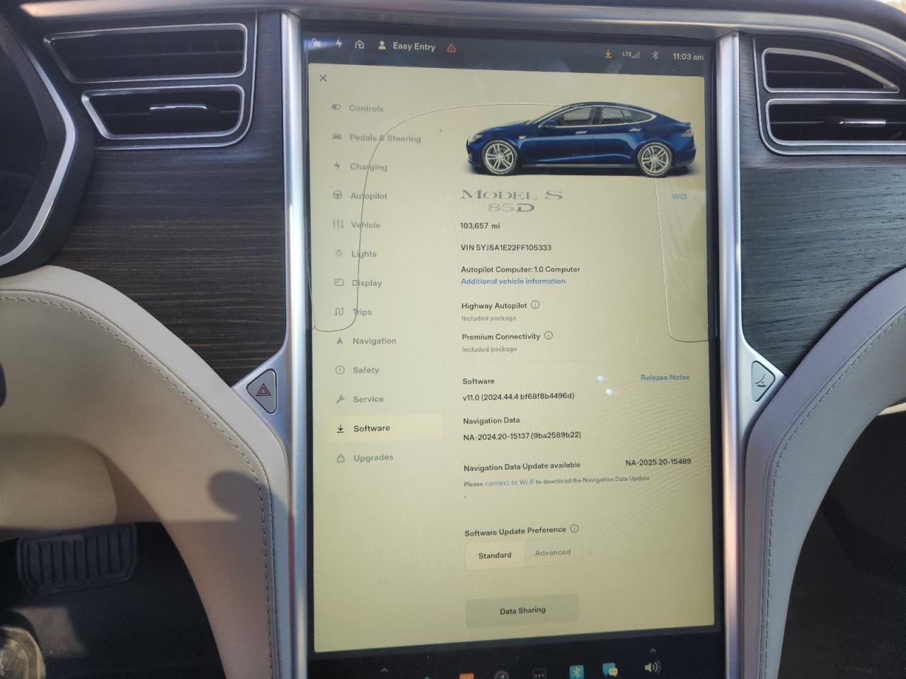 2015 Tesla Model S VIN: 5YJSA1E22FF105333 Lot: 90447015