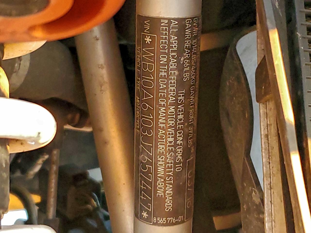 2018 BMW R1200 Gs VIN: WB10A6103JZ657447 Lot: 94271495