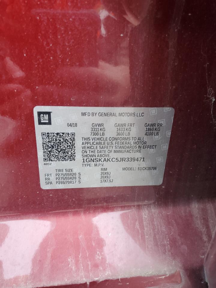 2018 Chevrolet Tahoe K1500 Ls VIN: 1GNSKAKC5JR339471 Lot: 93535795