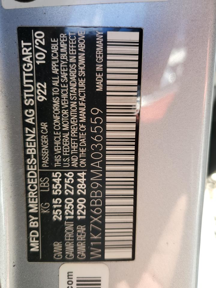 2021 Mercedes-Benz Amg Gt 53 VIN: W1K7X6BB9MA036559 Lot: 91558545