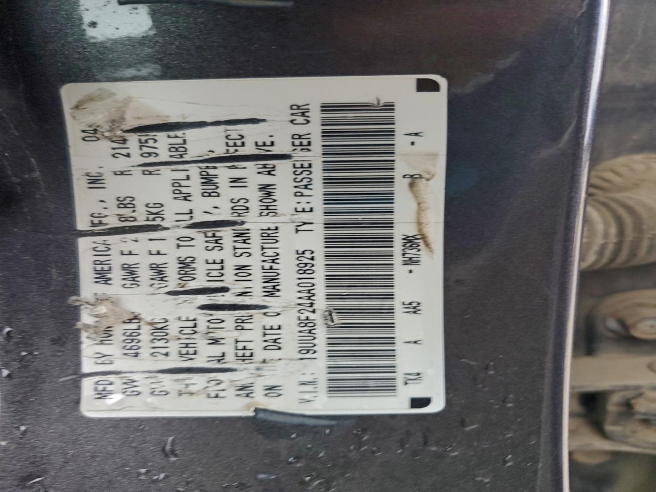 2010 Acura Tl VIN: 19UUA8F24AA018925 Lot: 94494905