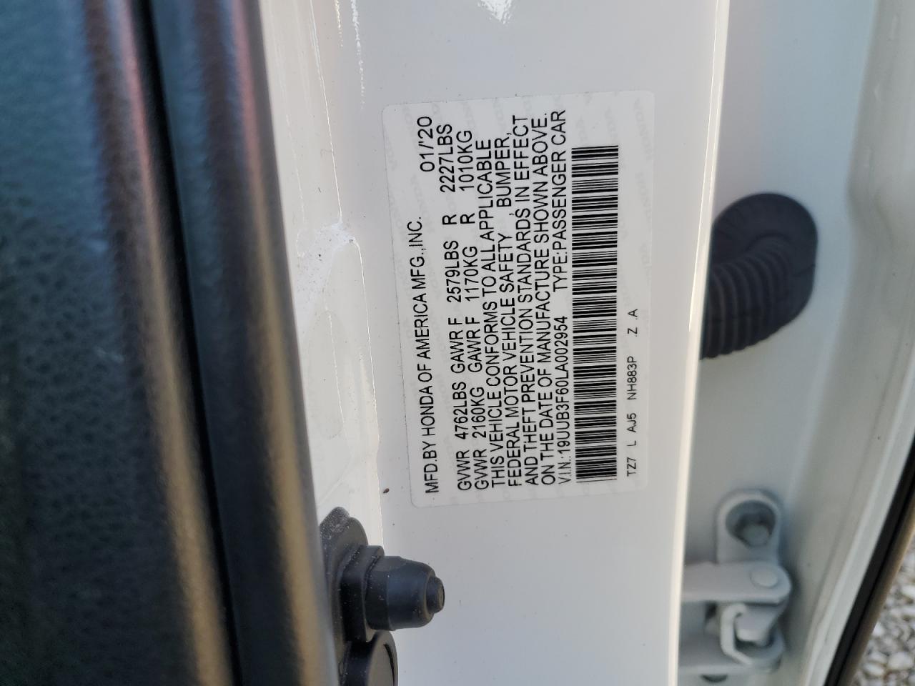 2020 Acura Tlx Technology VIN: 19UUB3F60LA002954 Lot: 91578265