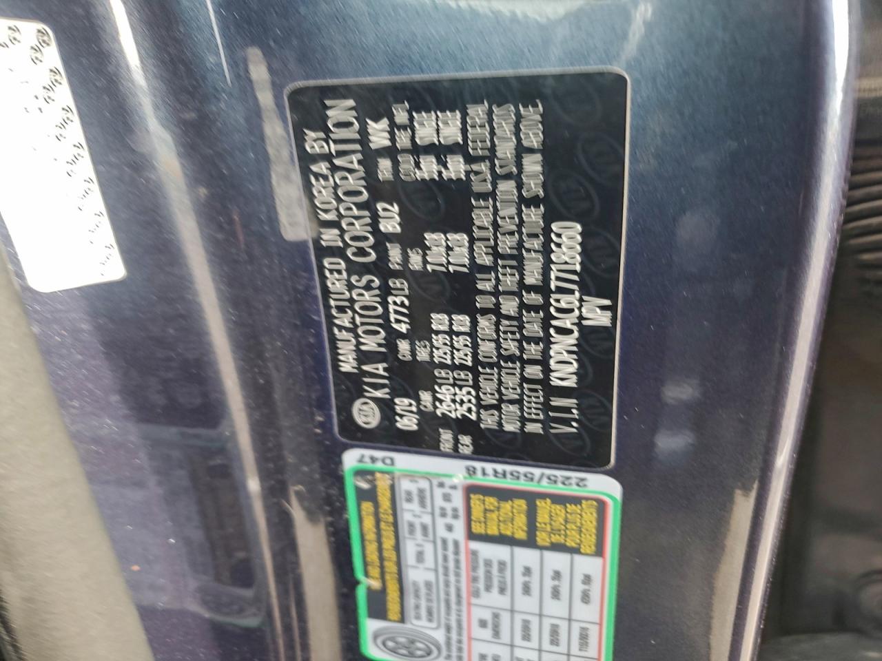 2020 Kia Sportage Ex VIN: KNDPNCAC6L7718660 Lot: 93666895